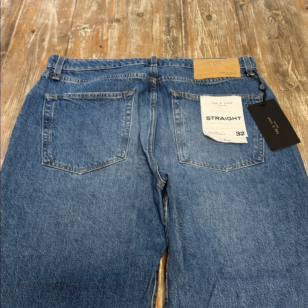 rag & bone High Rise Blue Jeans - Picture 6 of 7